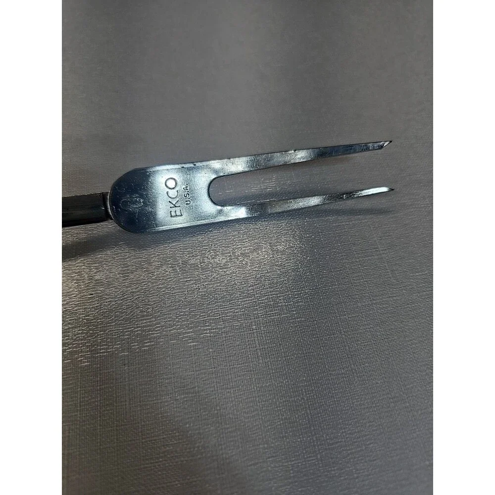 VINTAGE EKCO MEAT SERVING COOKING FORK UTENSIL